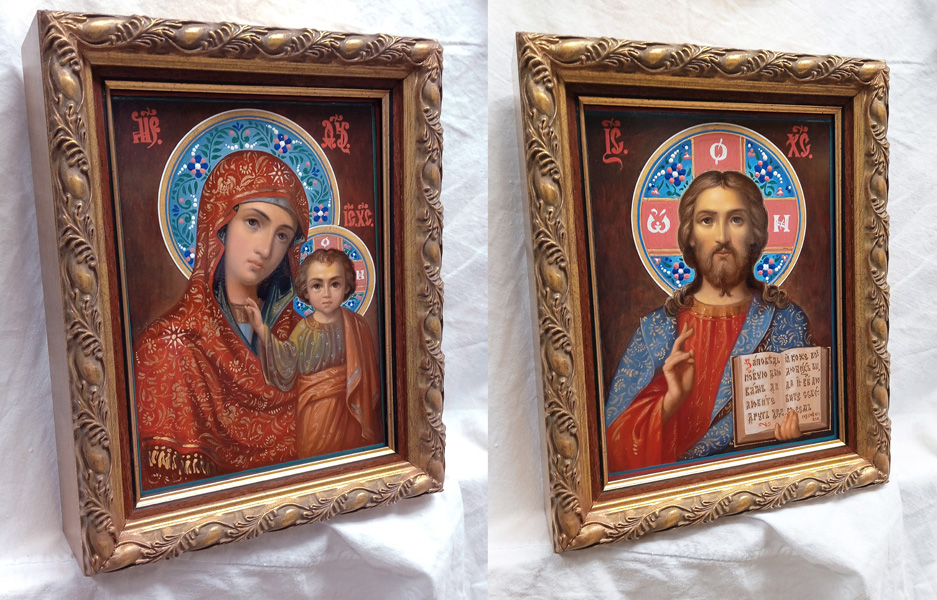 Wedding pair of icons