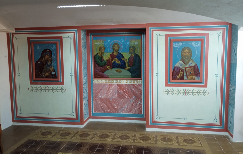 Wall mural , Seminary in Sremski Karlovci, Serbia