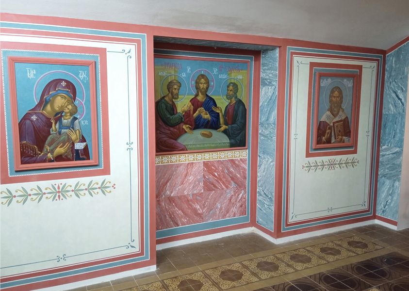 Wall mural , Seminary in Sremski Karlovci, Serbia