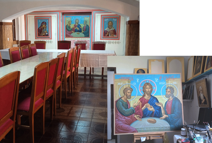 Wall mural , Seminary in Sremski Karlovci, Serbia