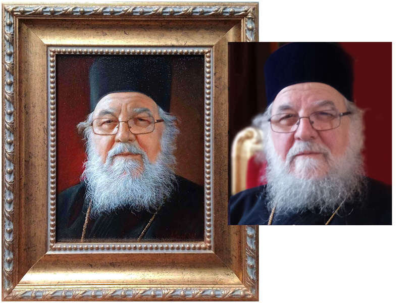 Portrait of Bishop Vasily (in the world Vaso Vadic, serb. Васо Вадић)